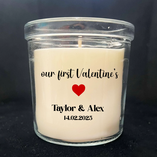 Our First Valentine's Personalised Candle