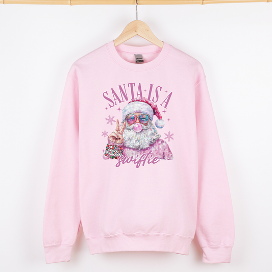 Santa is a Swiftie Baby Pink Sweatshirt